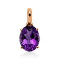 18 Karat Rotgold-Anhänger Amoria mit einem lila Amethysten in 4er-Krappenfassung⁠