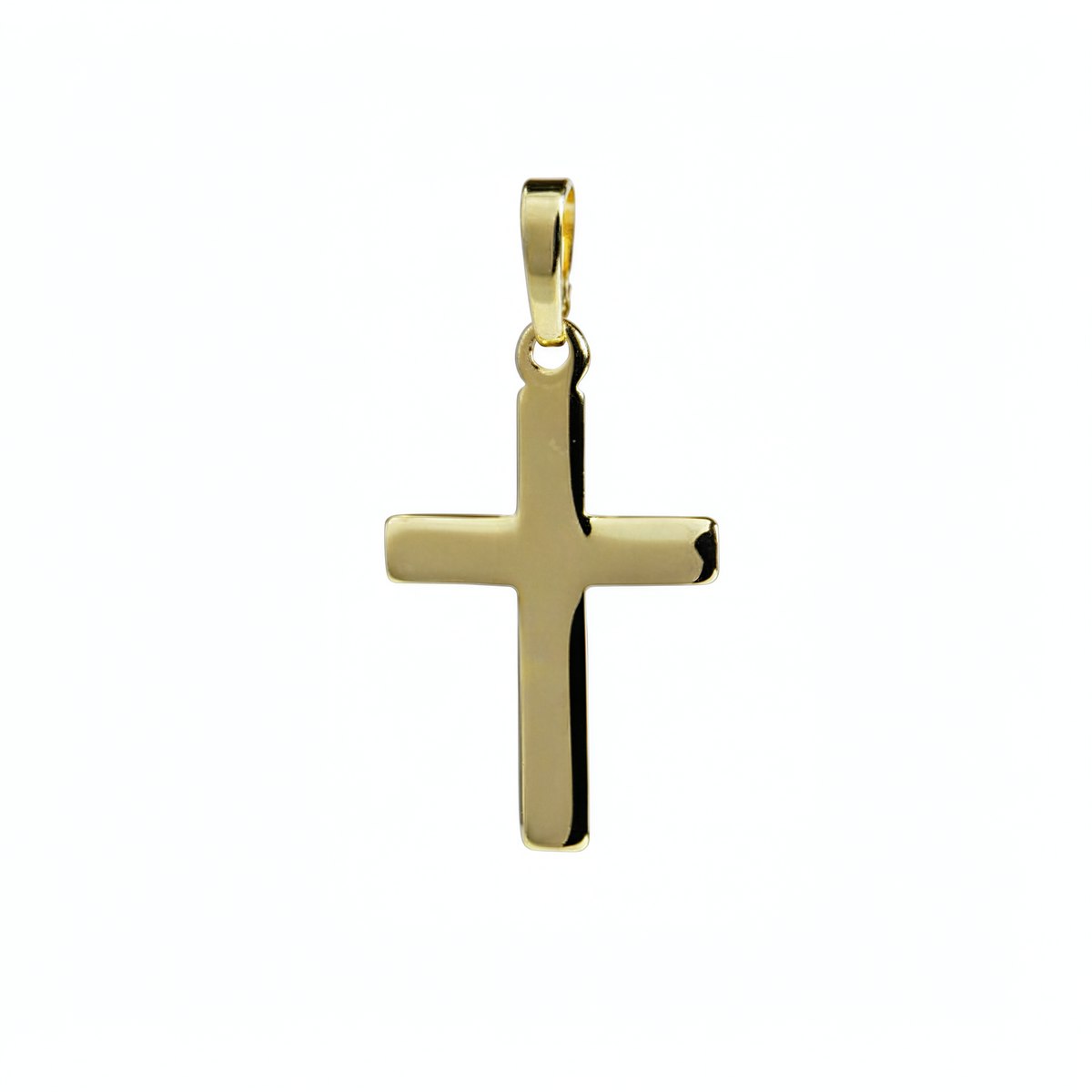 Schlichter Kreuz Anhänger aus 14 Karat 585 Gelbgold
