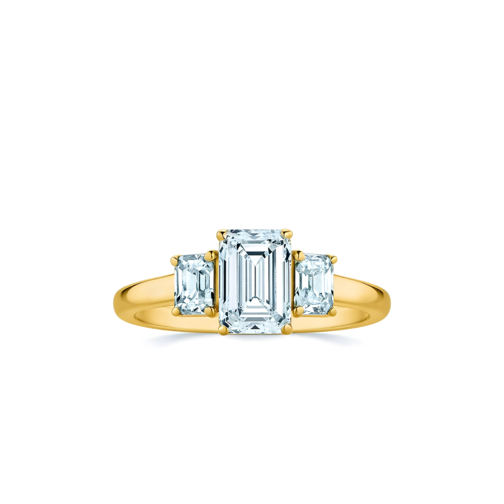 Trinity Emerald Ring
