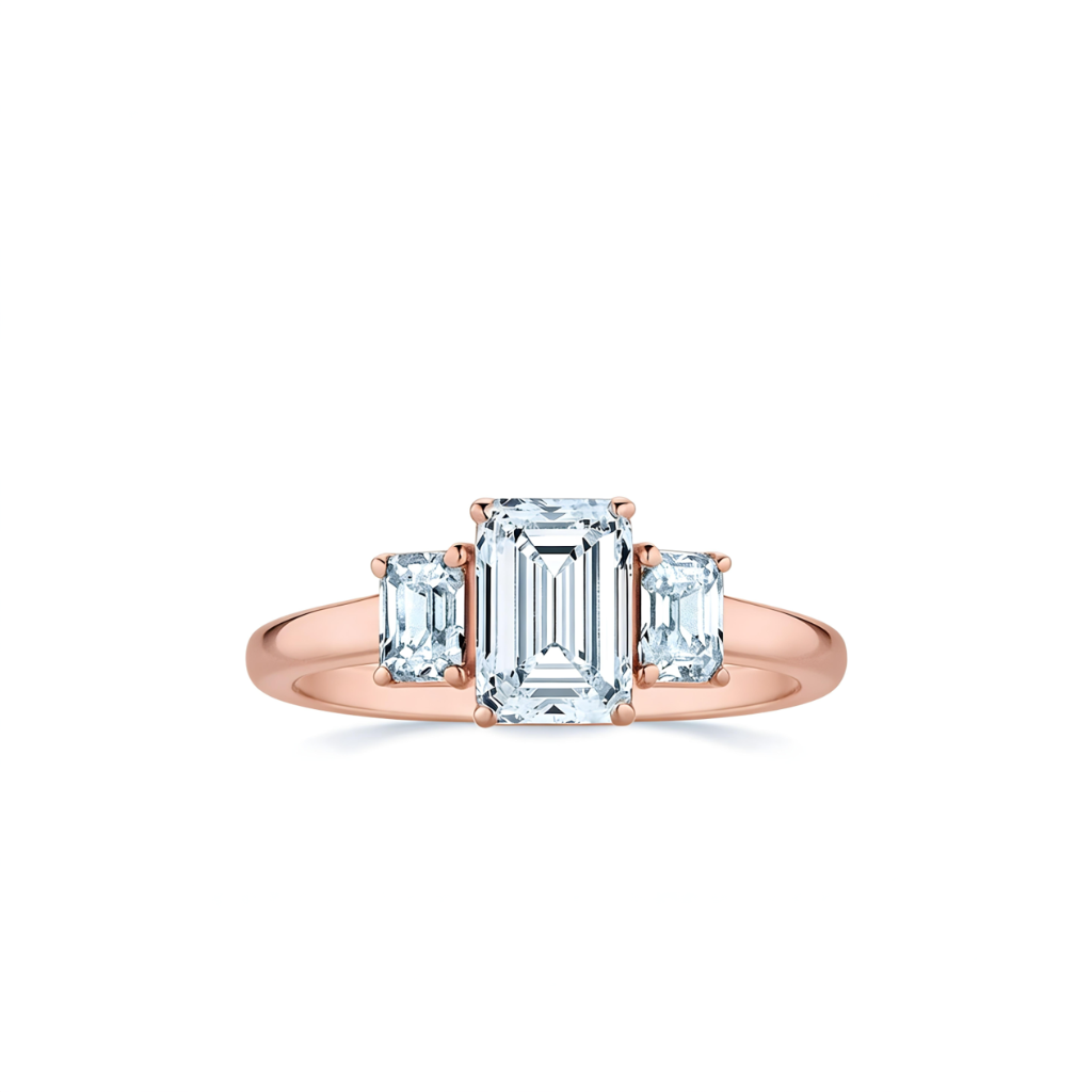Trinity Emerald Ring