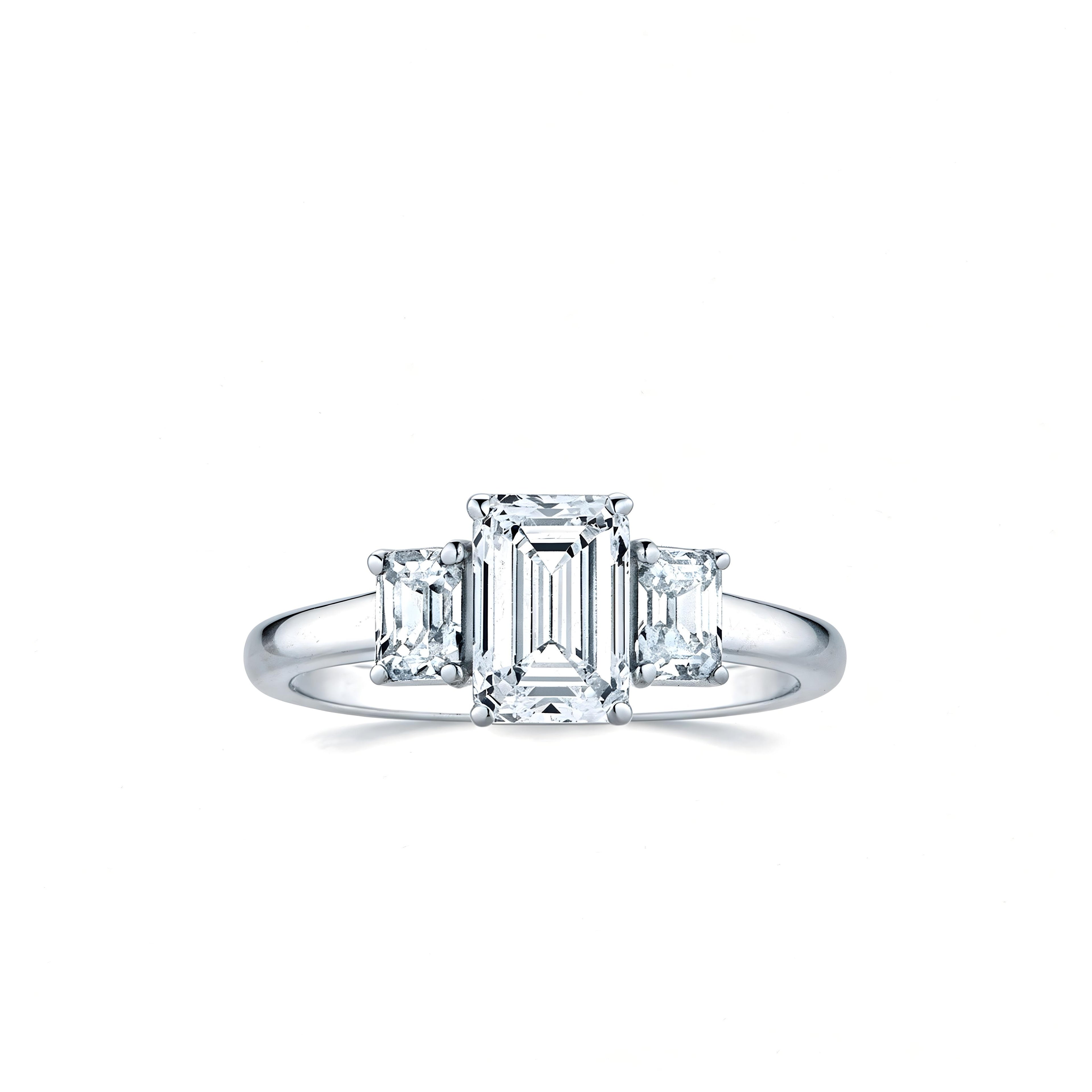 Trinity Emerald Ring
