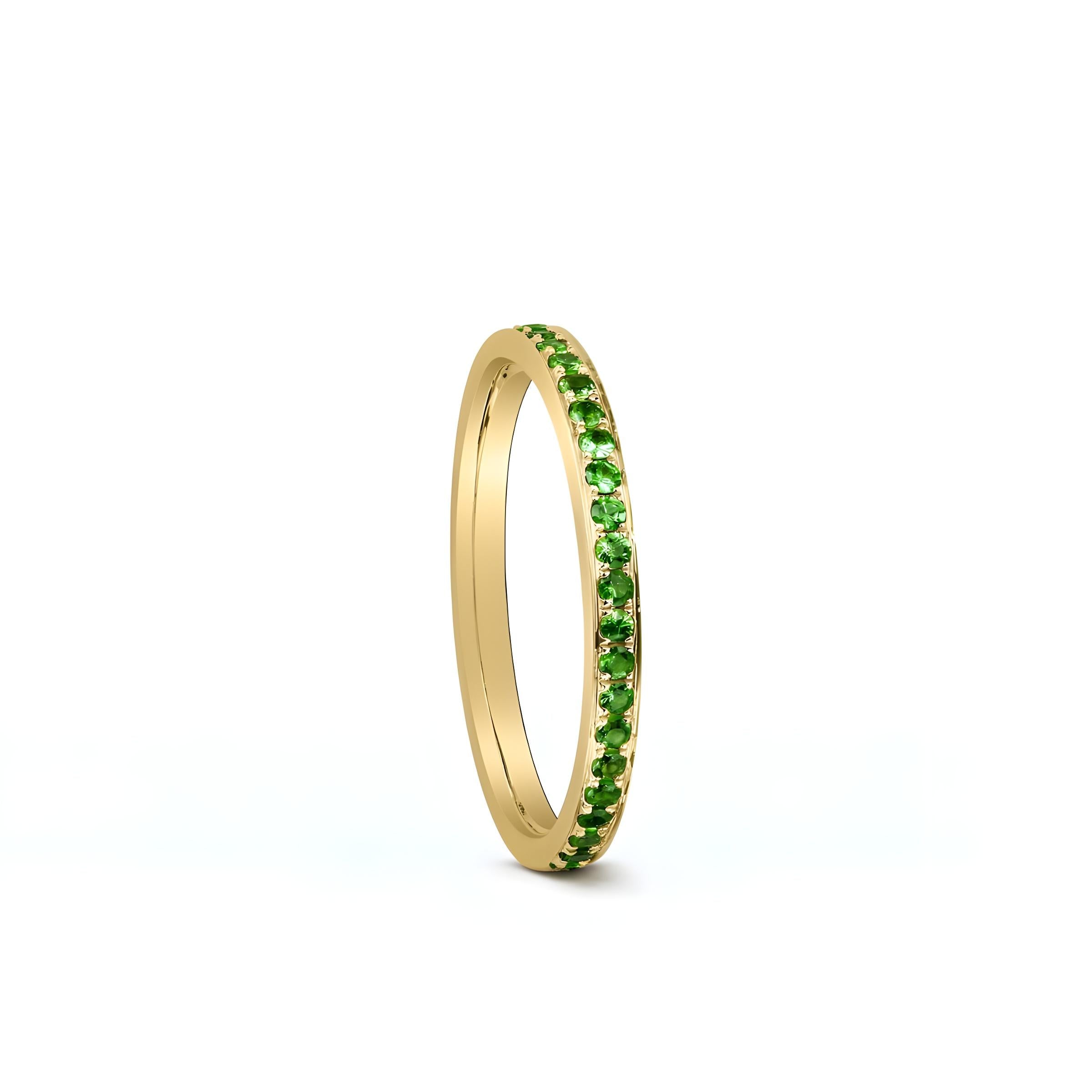GREEN TSAVORITE ETERNITY